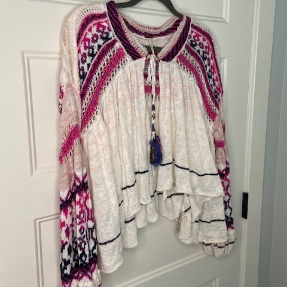 FREE PEOPLE open front cropped cardigan size S - Picture 6 of 7
